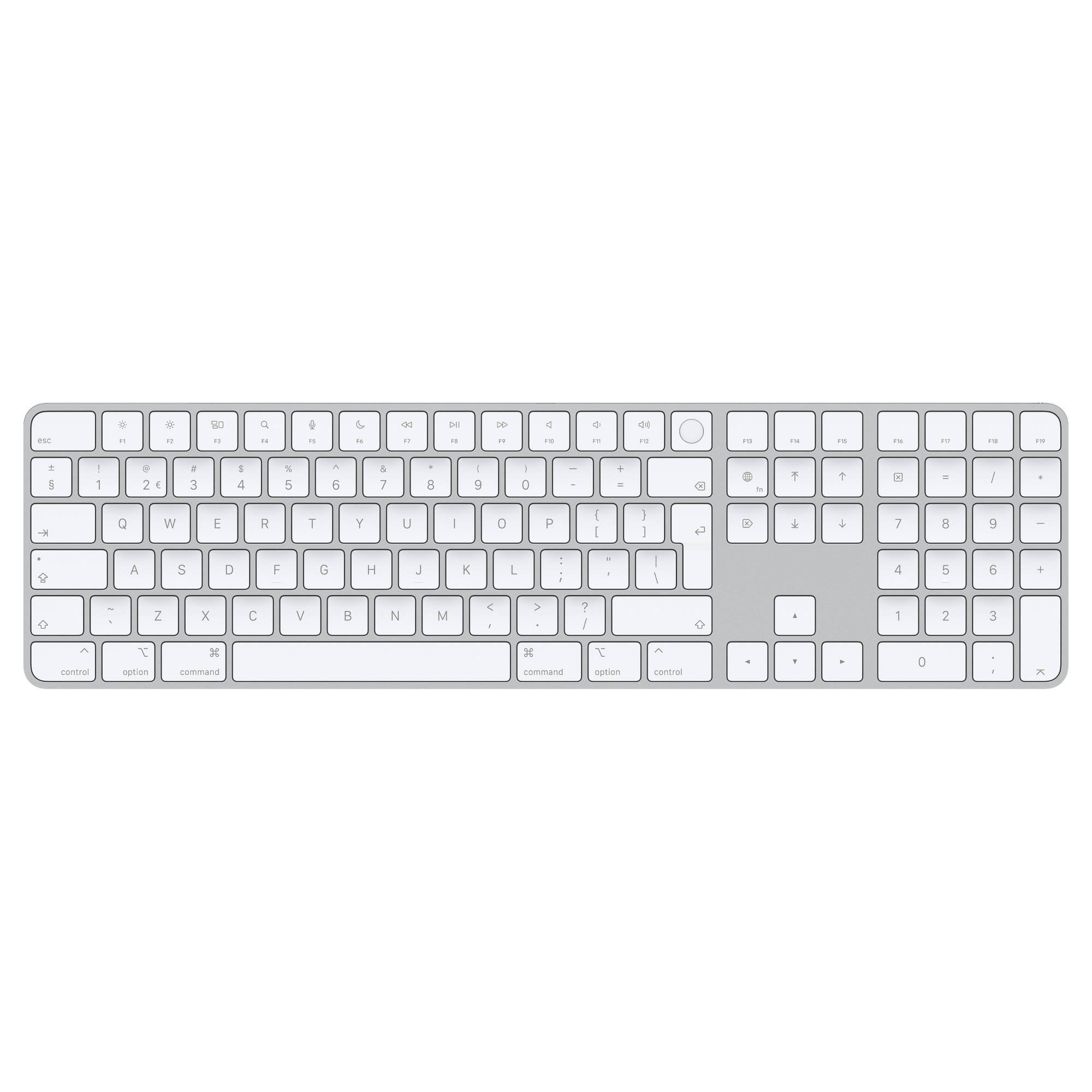 Apple Magic keyboard USB + Bluetooth Dutch Aluminium, White - MK2C3N/A